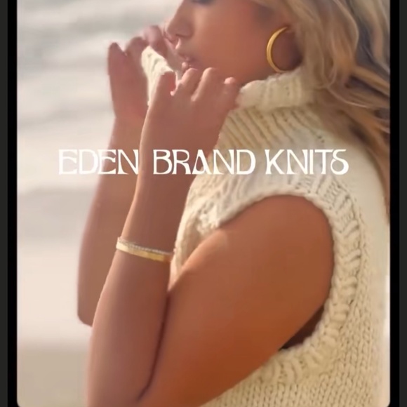 Eden Brand Knits black turtleneck cropped vest - Picture 8 of 8